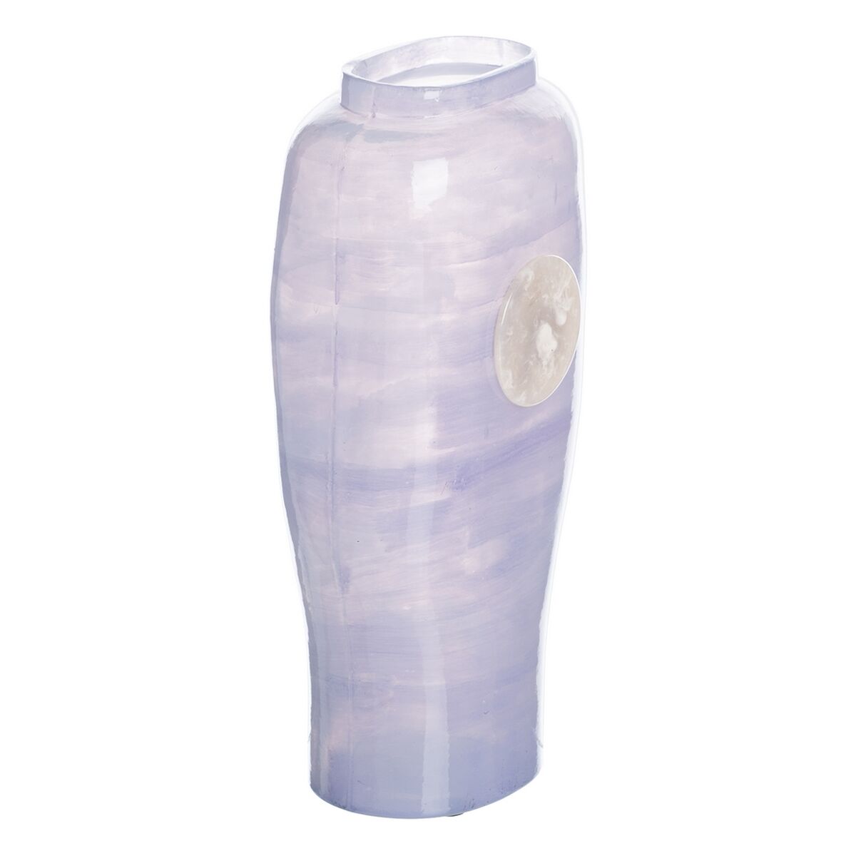Vaas Blauw Wit Hars Kristal 15 x 9 x 31 cm